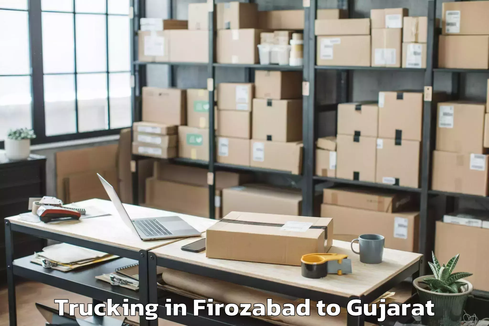 Expert Firozabad to Vadgam Trucking